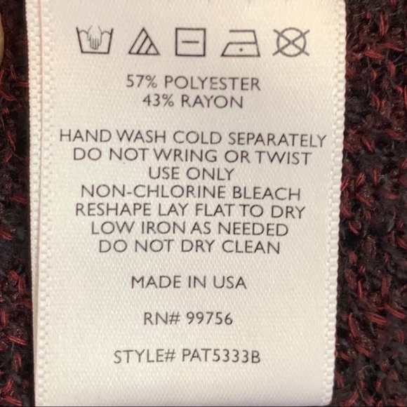 Marled Burgundy & Black Open Knit Dolman Cardigan - Picture 5 of 6